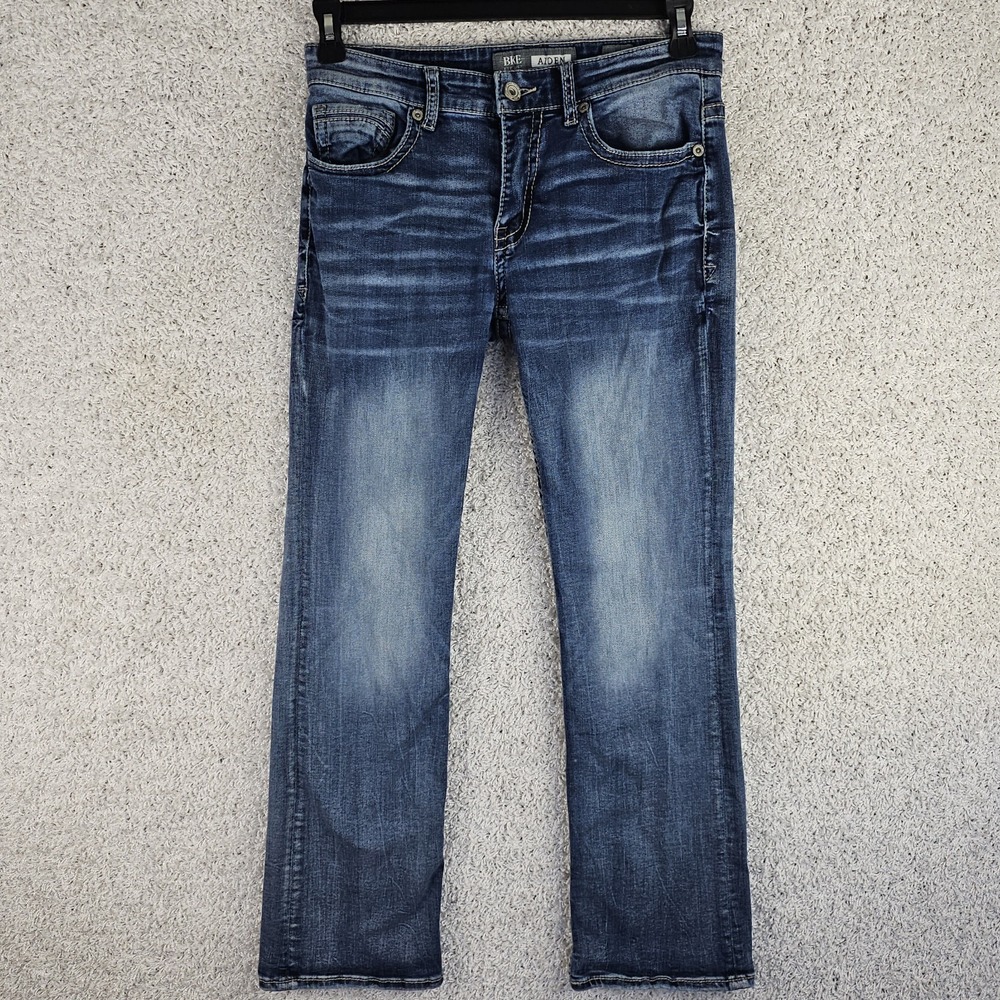 BKE Aiden Bootleg Stretch Cowboy Western Medium Wash Jeans Men's 30S 30x28.5
